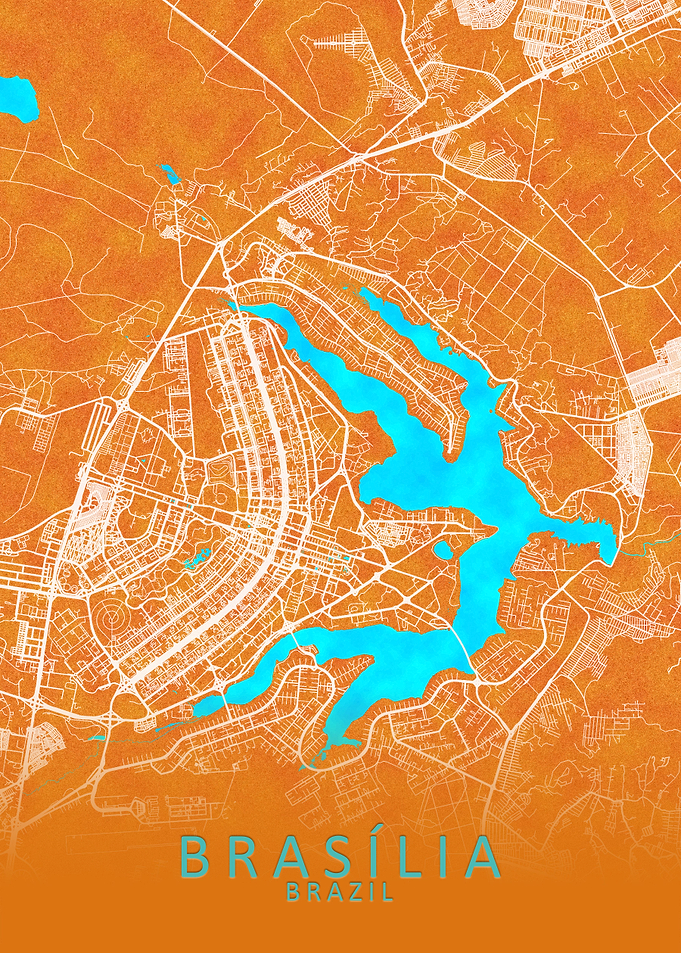 Brasilia Brazil City Map
