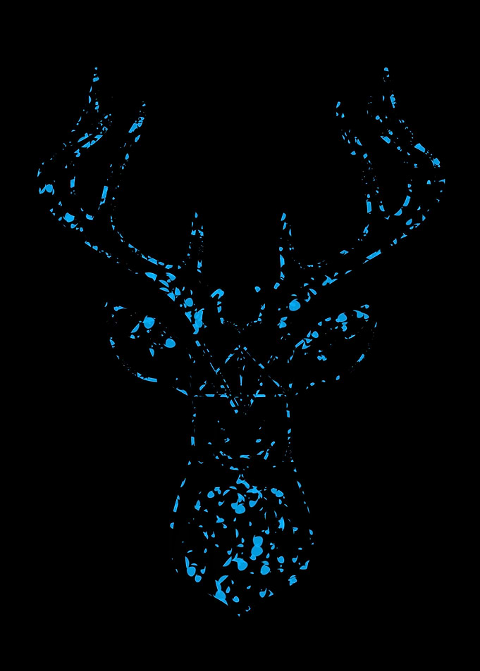 Deer head ink speck