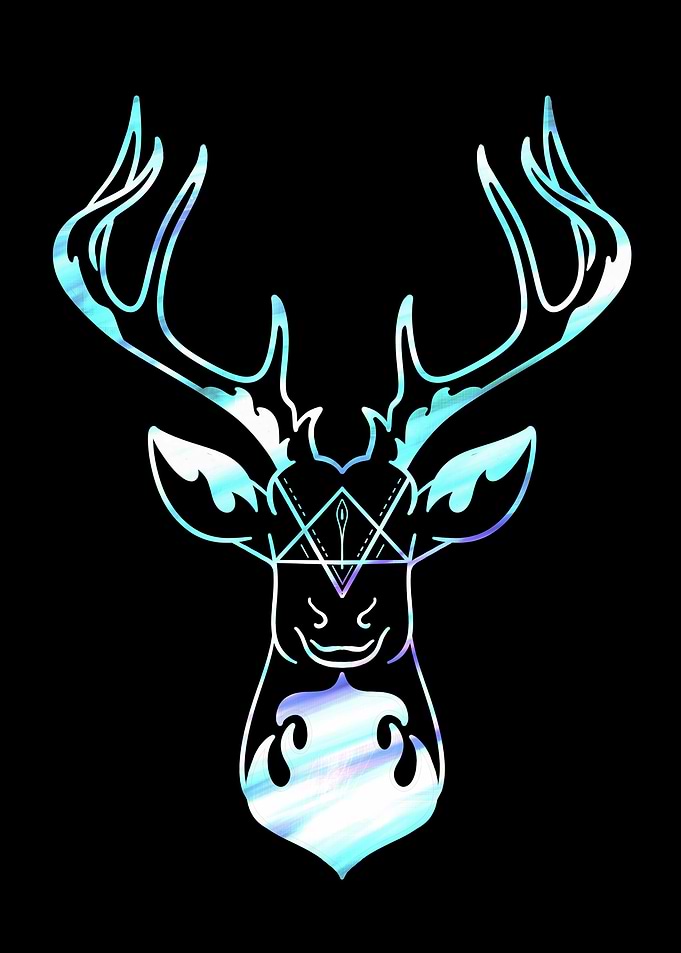 Glowing Deer head