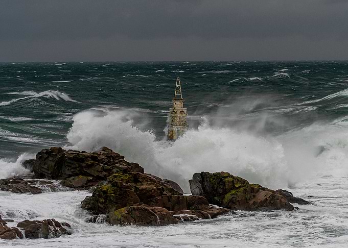 Stormy sea
