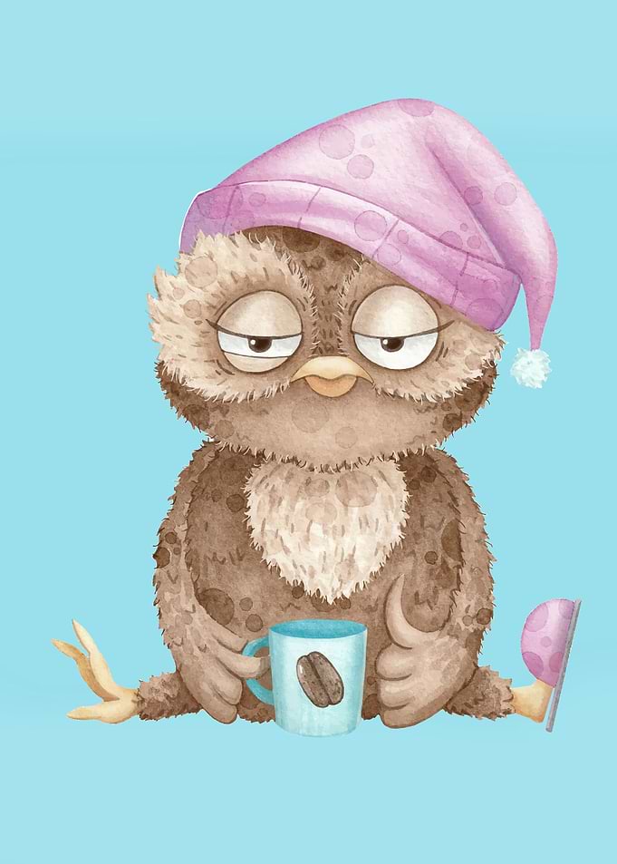 owl in cap