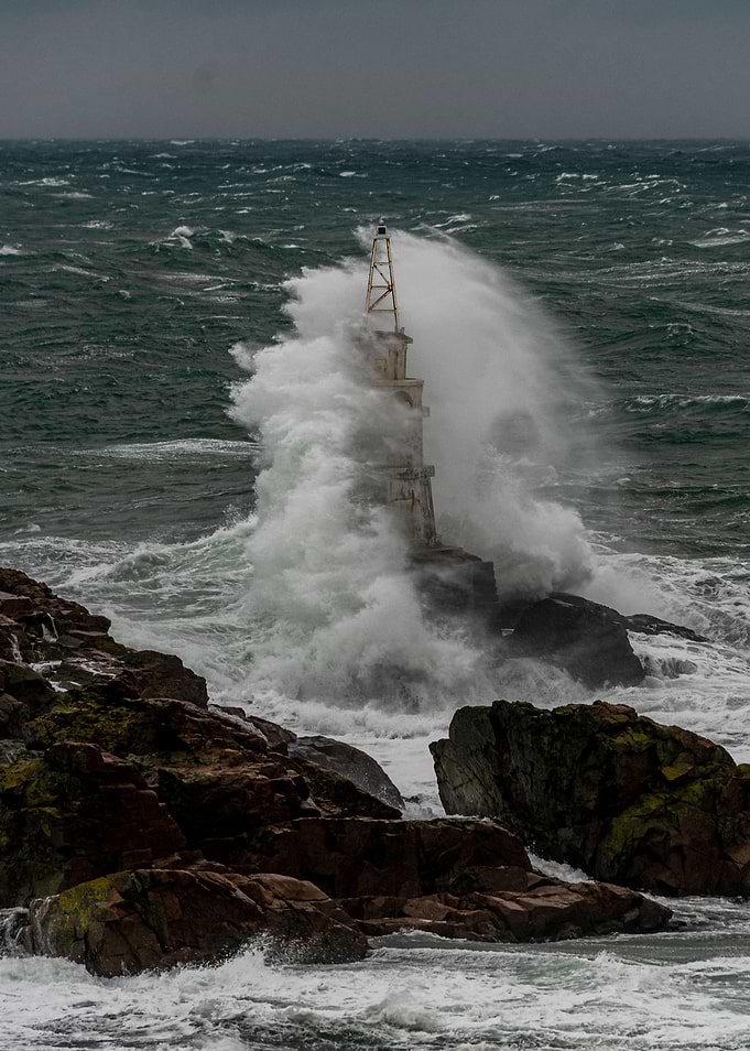 Waves and lighthouse