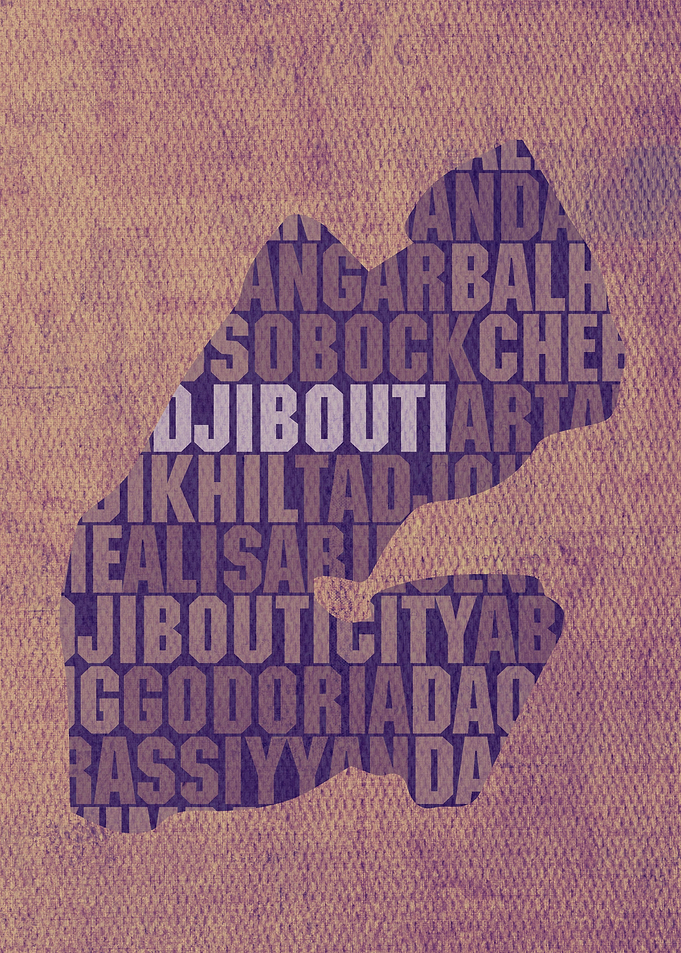 Djibouti Country Word Map