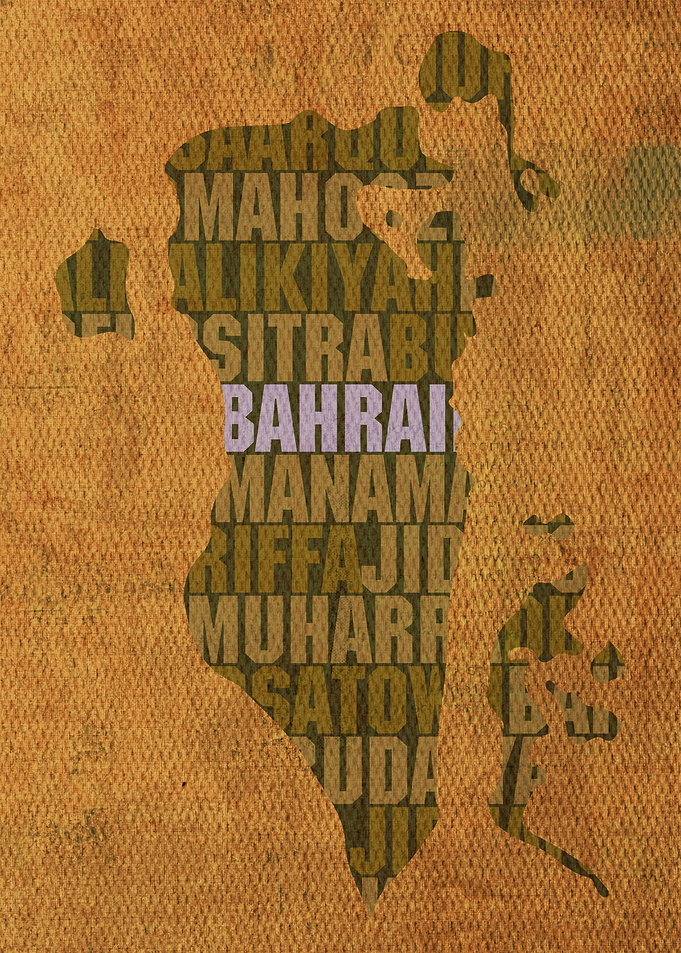 Bahrain Country Word Map