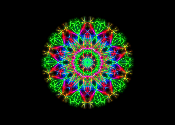 Mandala glowing circle 1