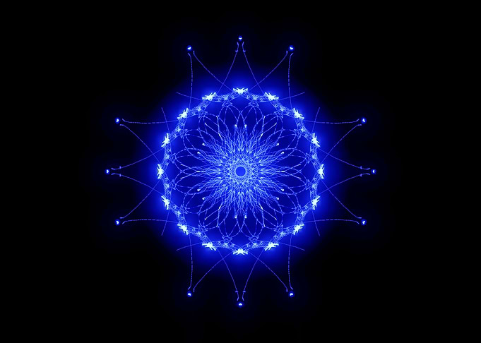 Mandala glowing circle 2