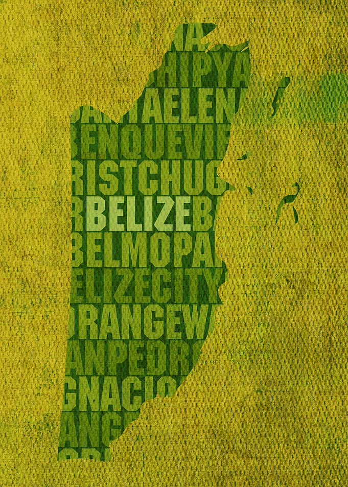 Belize Country Word Map