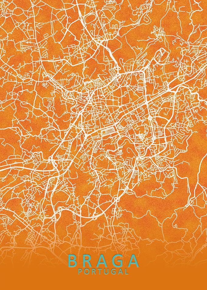 Braga Portugal City Map