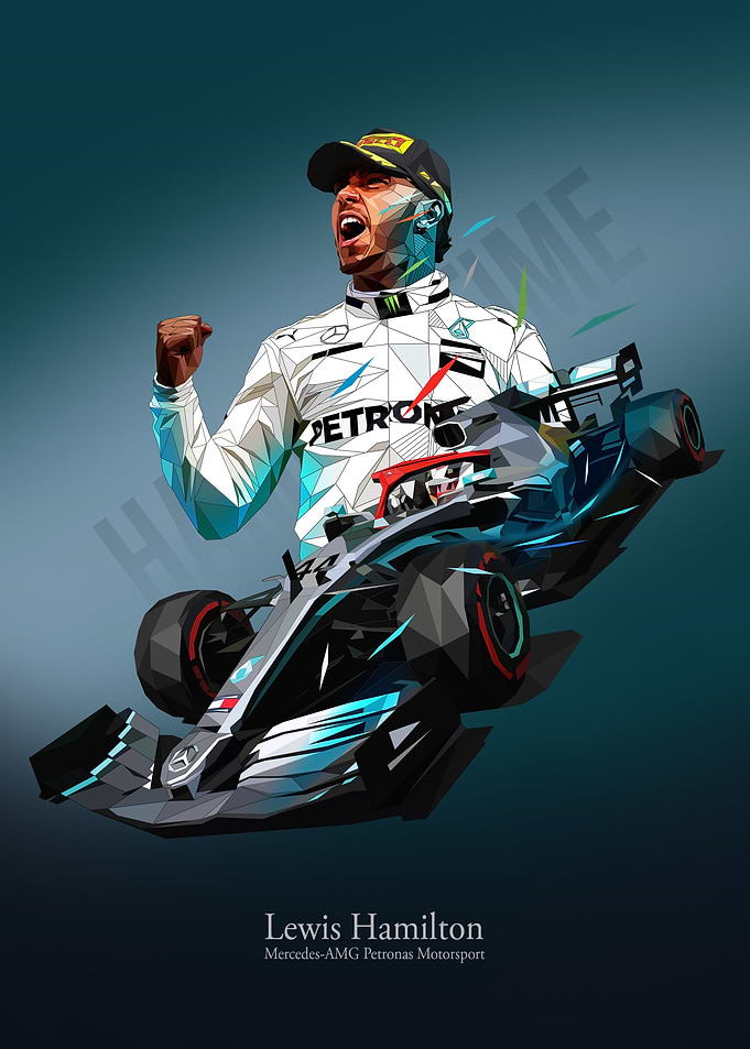 Lewis Hamilton Low Poly
