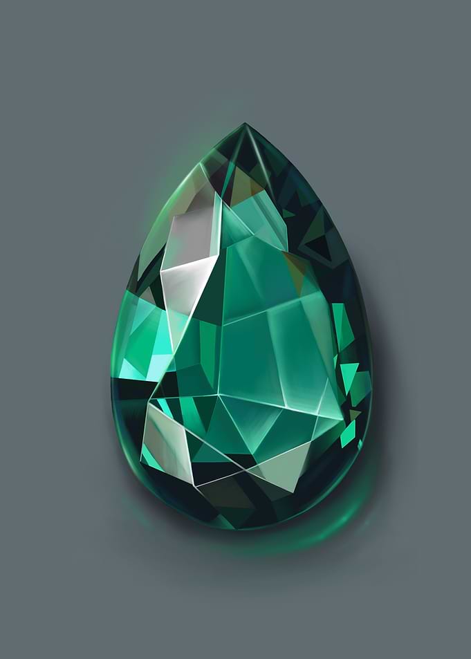 Green Emerald Stone