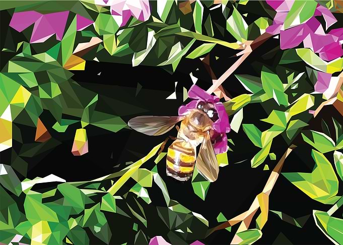Low Poly Worker Bee