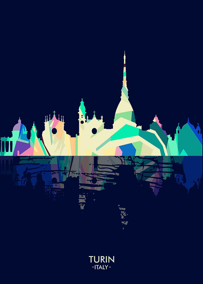 Turin city skyline