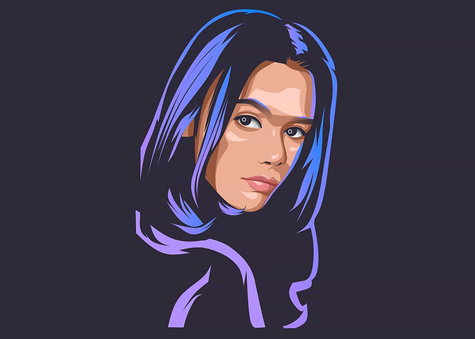 women potrait vector