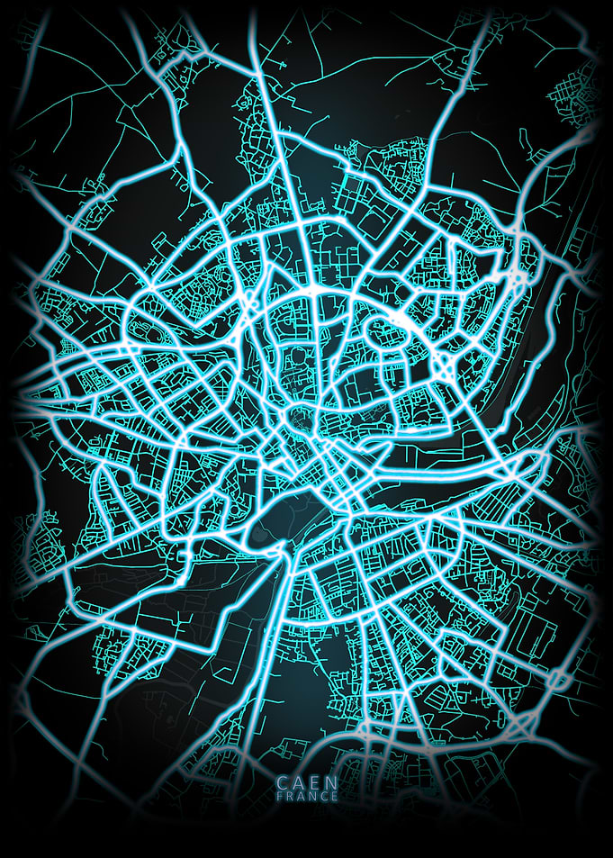 Caen France City Map
