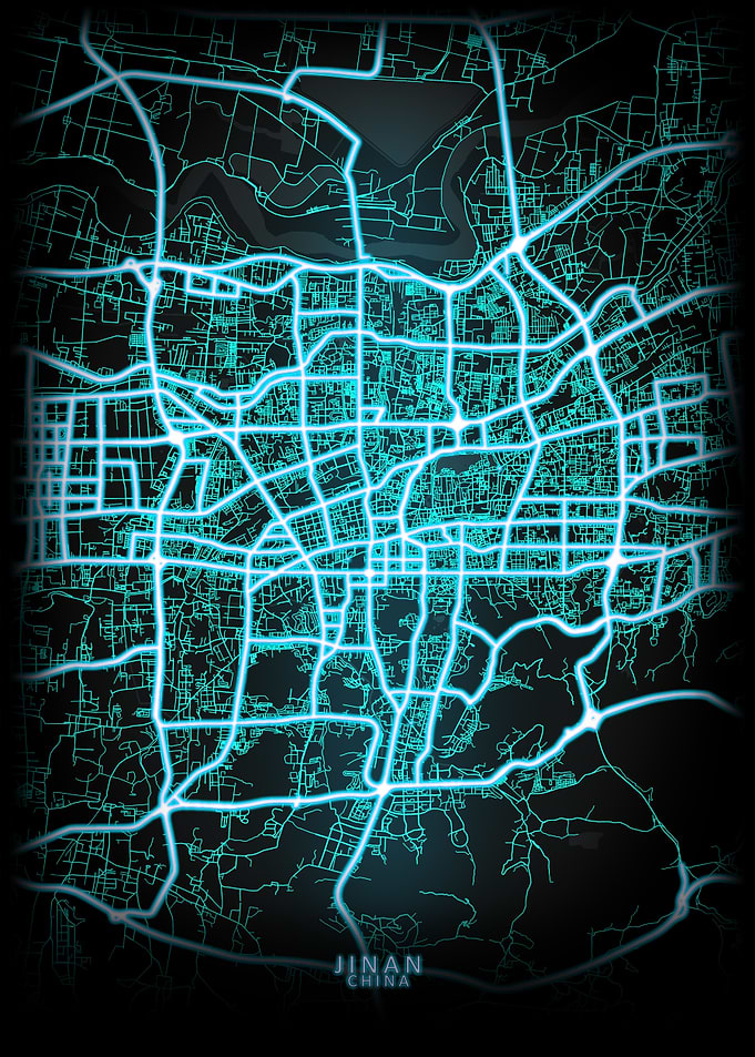 Jinan China City Map