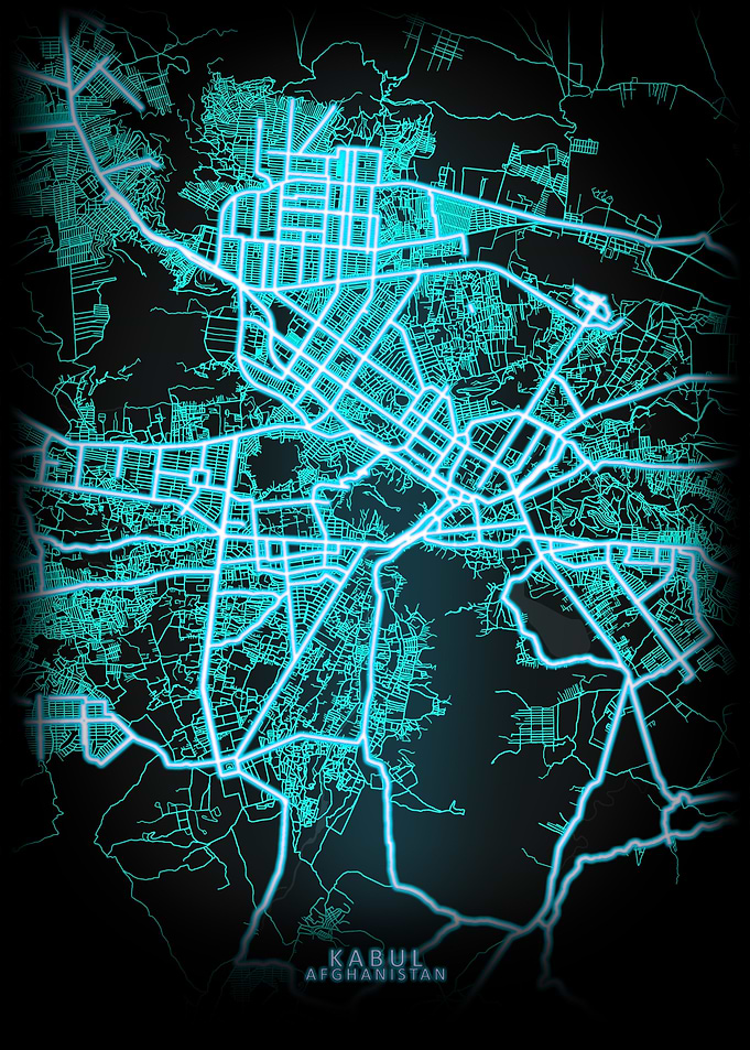 Kabul Afghanistan City Map