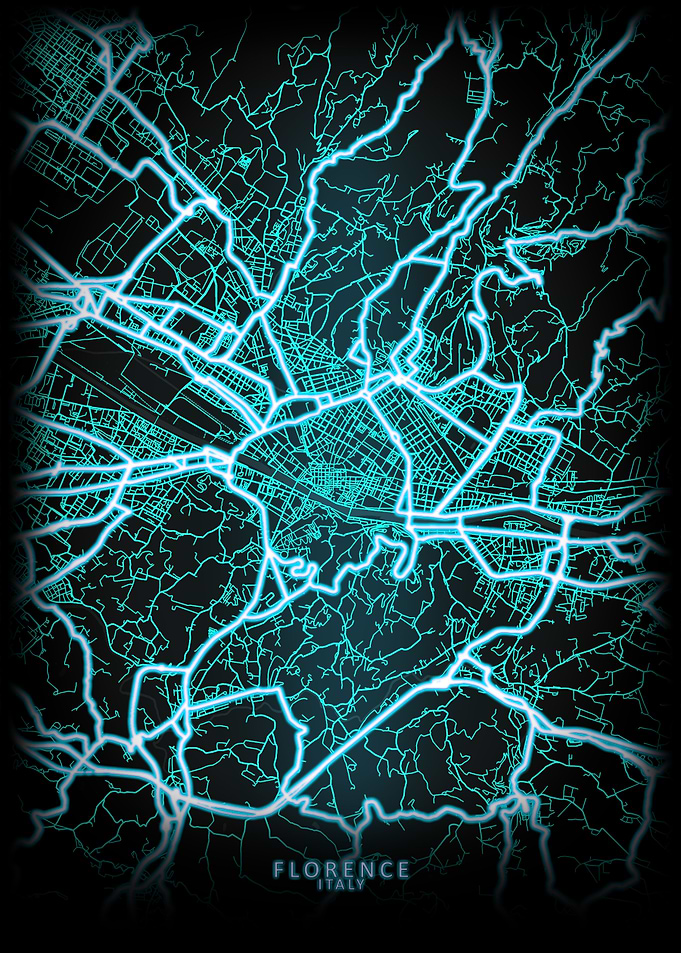 Florence Italy City Map