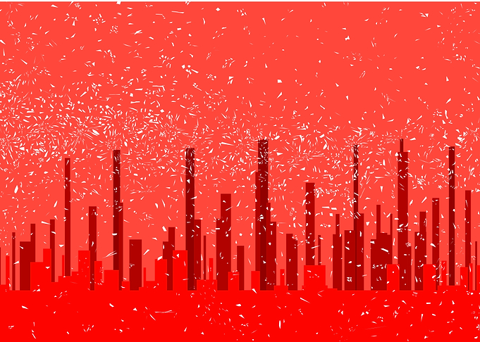 Red City Background
