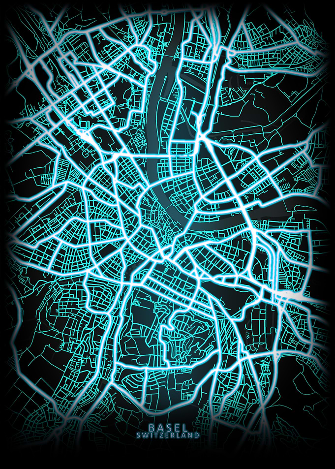 Basel Switzerland City Map