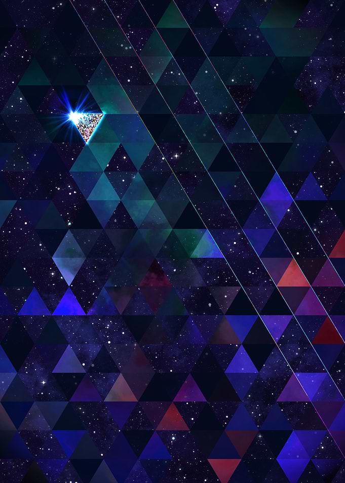 Blue Geometric Abstract