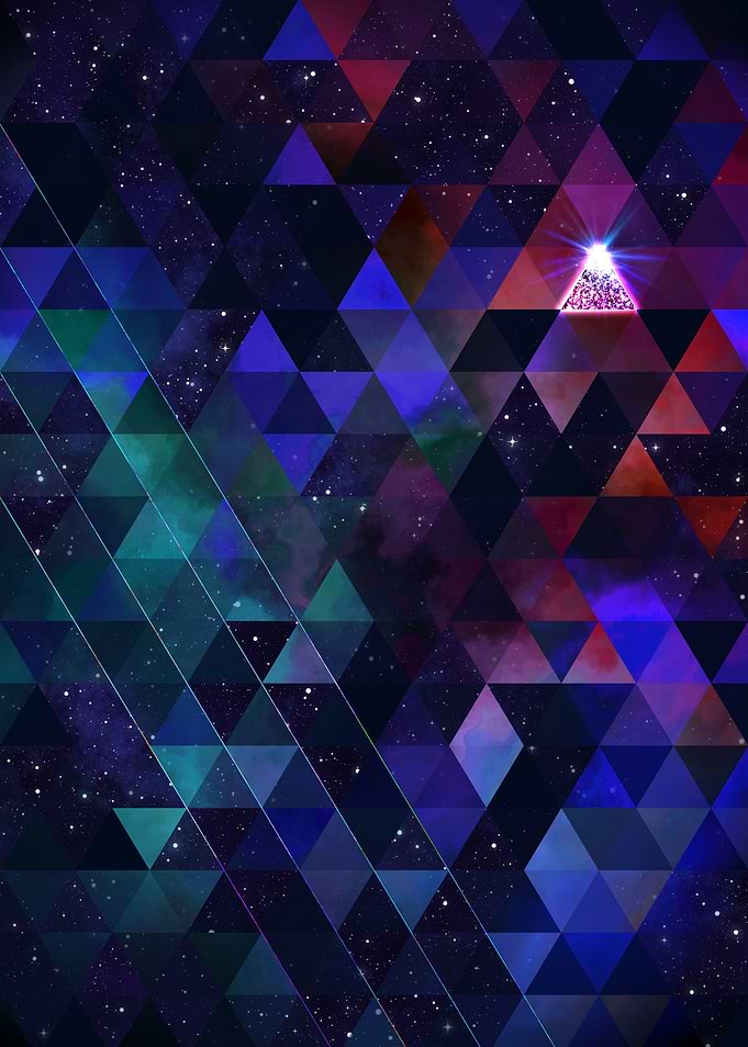 Blue Geometric Abstract