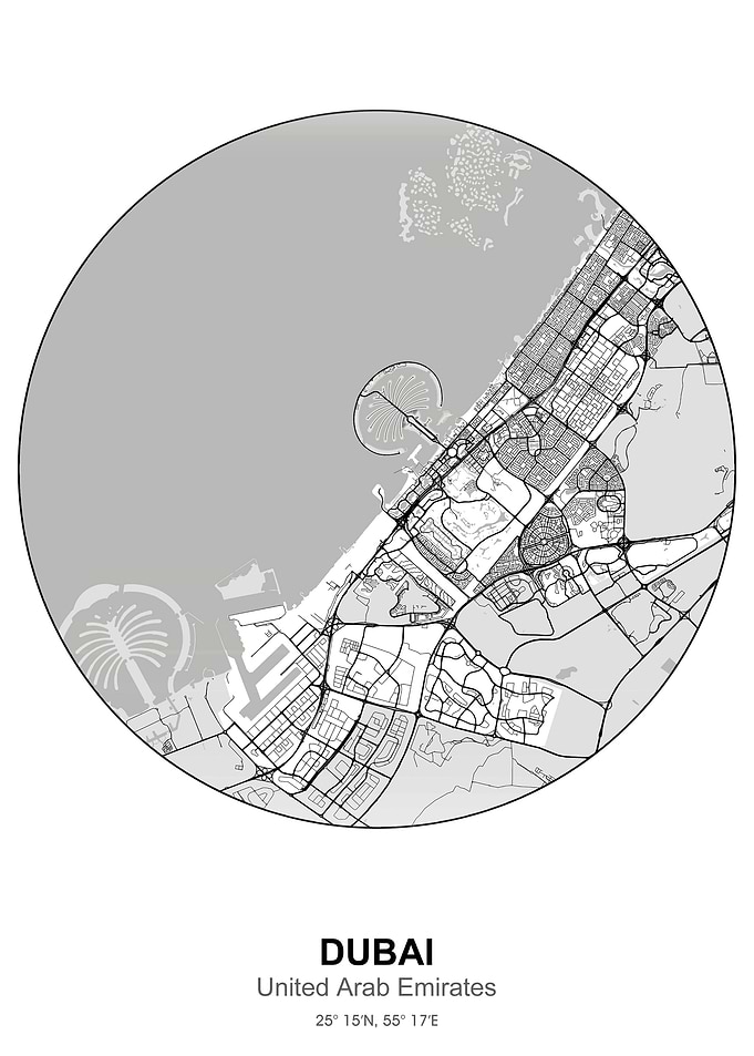 dubai circle map