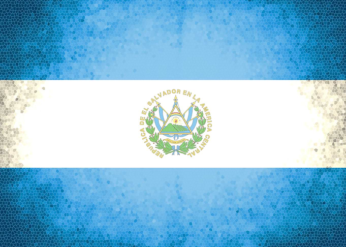 El Salvador vintage flag