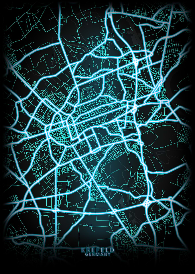 Krefeld Germany City Map