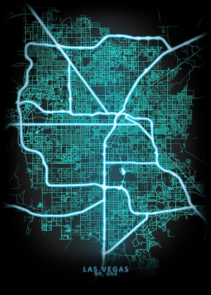 Las Vegas NV USA City Map