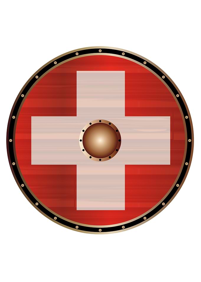 Swiss Flag Viking Shield