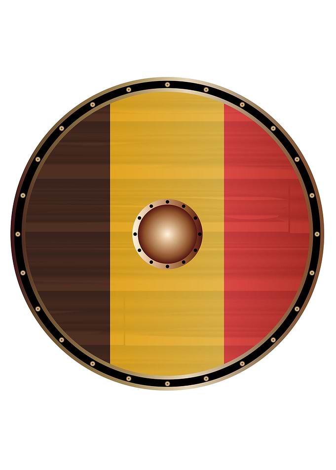 Belgium Flag Viking Shield