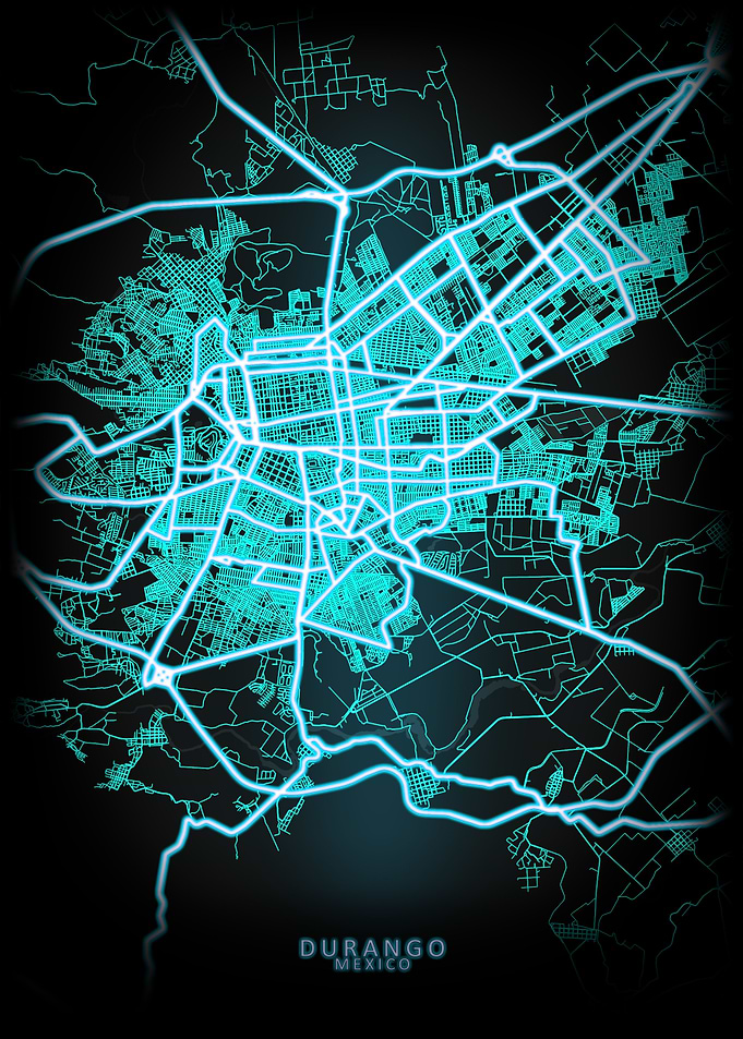 Durango Mexico City Map