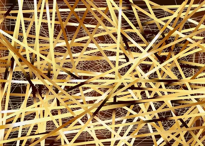 Golden Straws Background