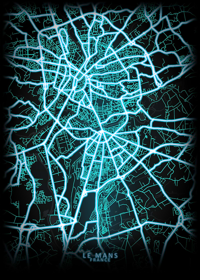 Le Mans France City Map