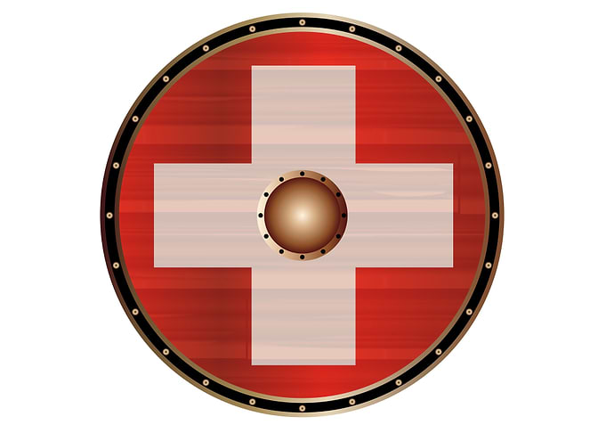 Swiss Flag Viking Shield