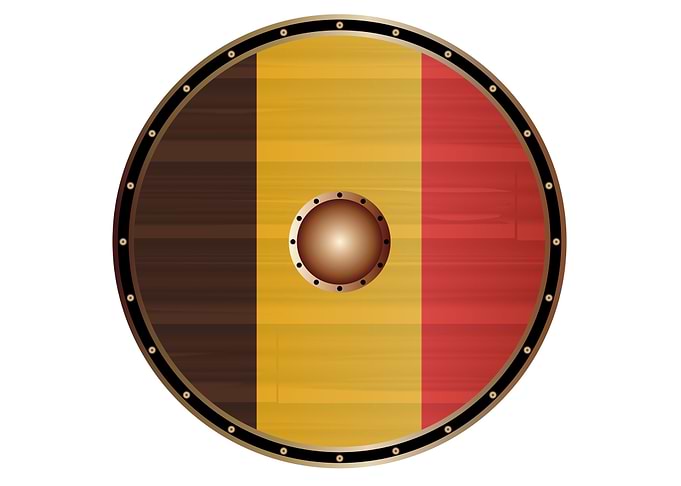 Belgium Flag Viking Shield