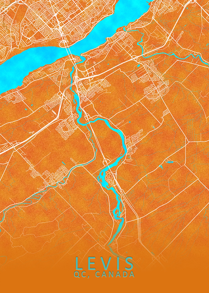 Levis QC Canada City Map