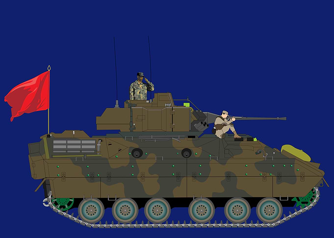 military vehicles