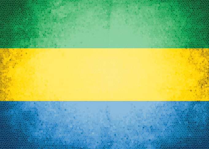 Gabon vintage flag