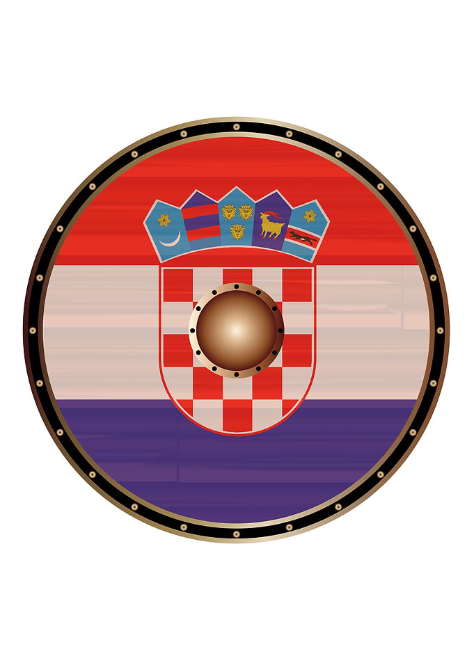 Croatia Flag Viking Shield