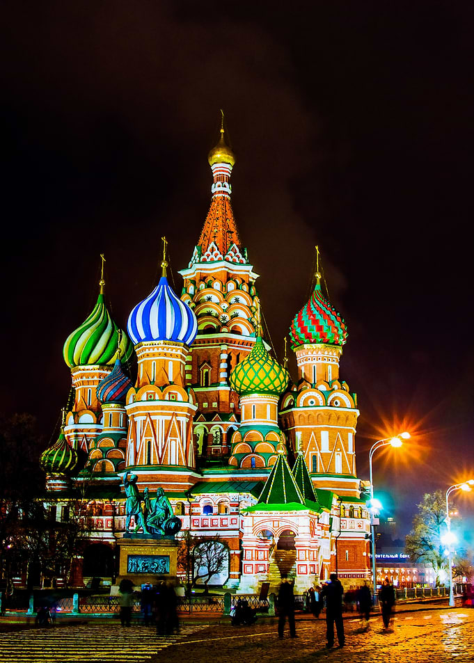 Bright St Basils Cathedral