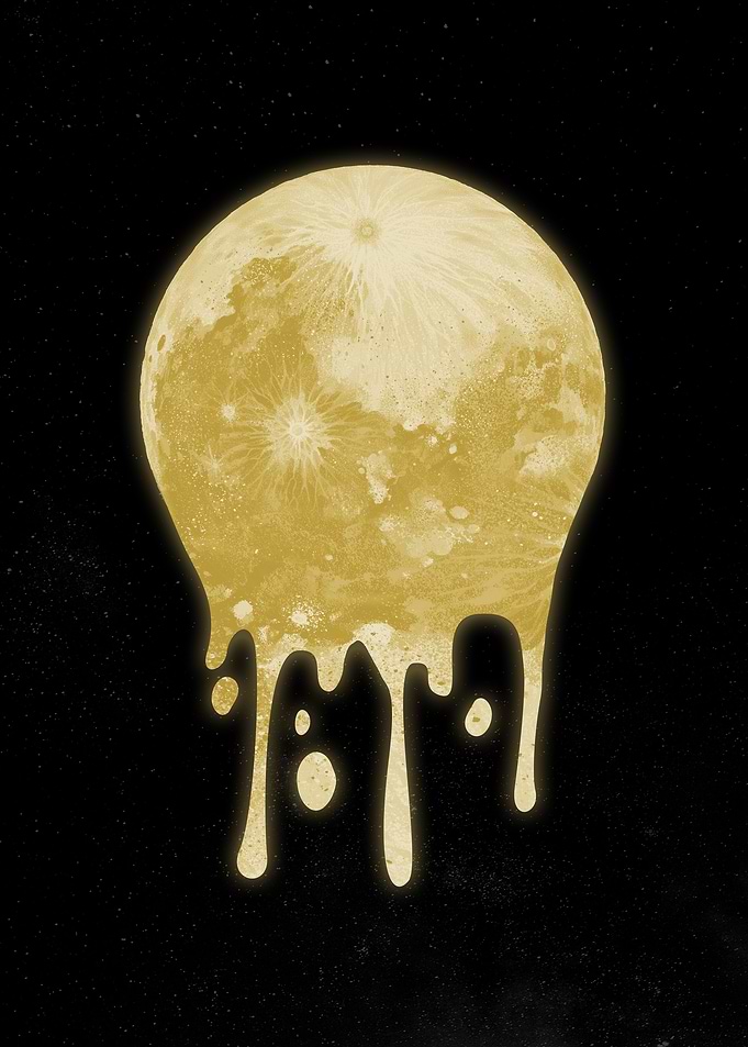 Melting Moon Visual Art