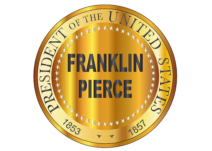 Franklin Pierce Gold Stamp