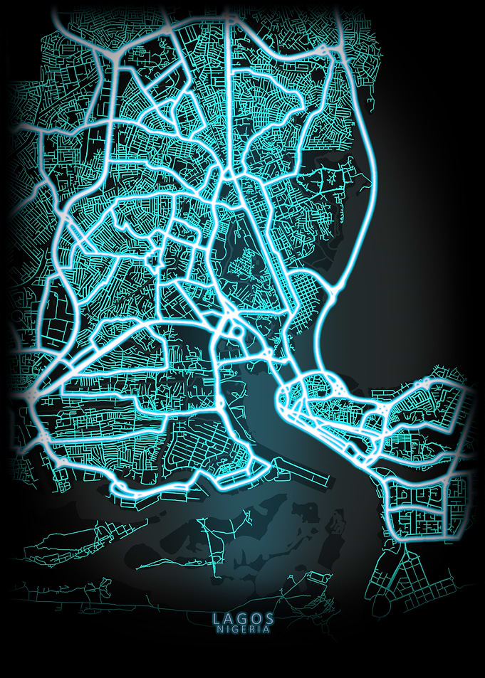Lagos Nigeria City Map