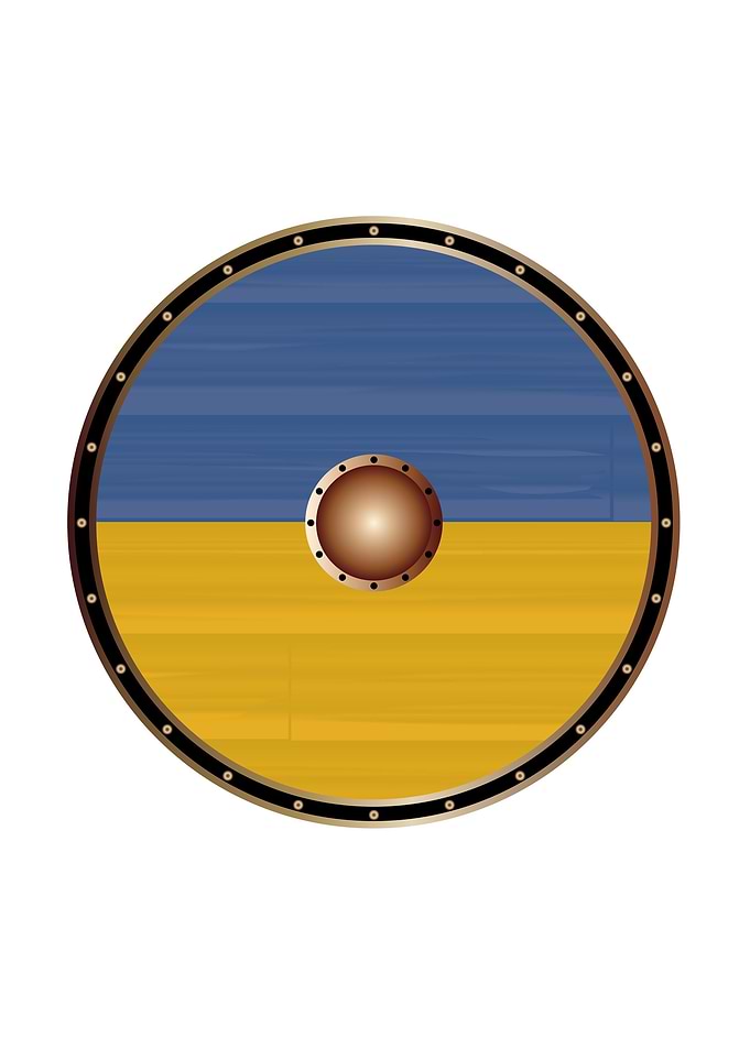 Ukraine Flag Viking Shield