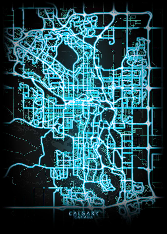 Calgary Canada City Map