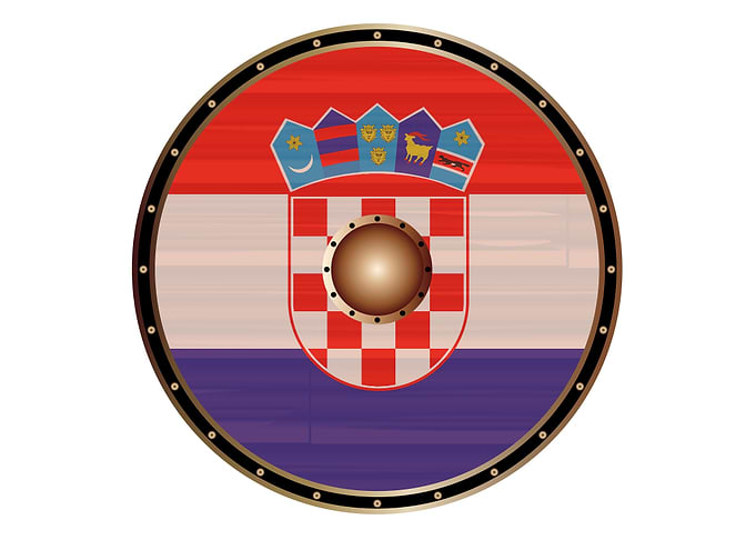 Croatia Flag Viking Shield
