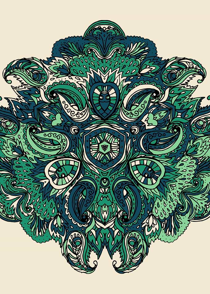 Green Indian Mandala