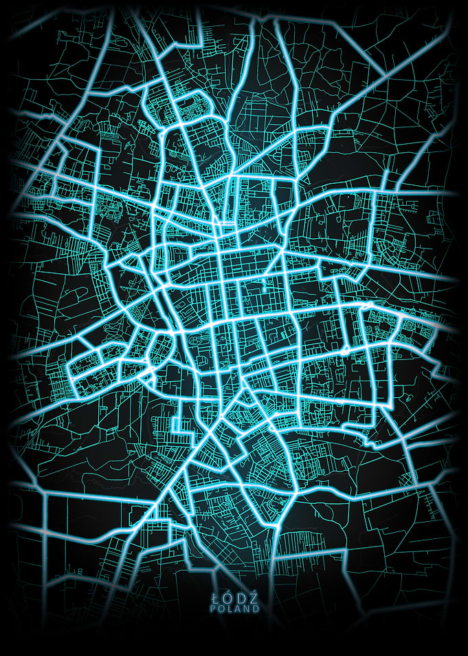 Lodz Poland City Map