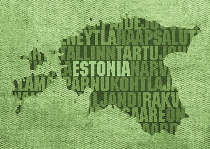 Estonia Country Word Map